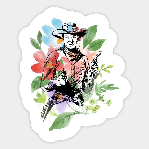 Cowboy and Bouquet Sticker by RK Holliday Store